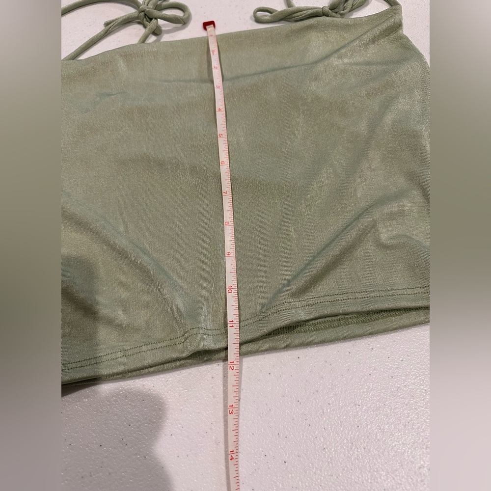 Blue Blush Light Green Draped Camisole - Picture 7 of 7